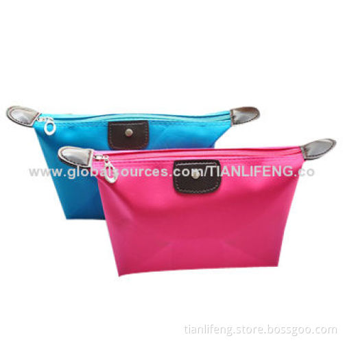 Zip folding colourful cosmetic bag